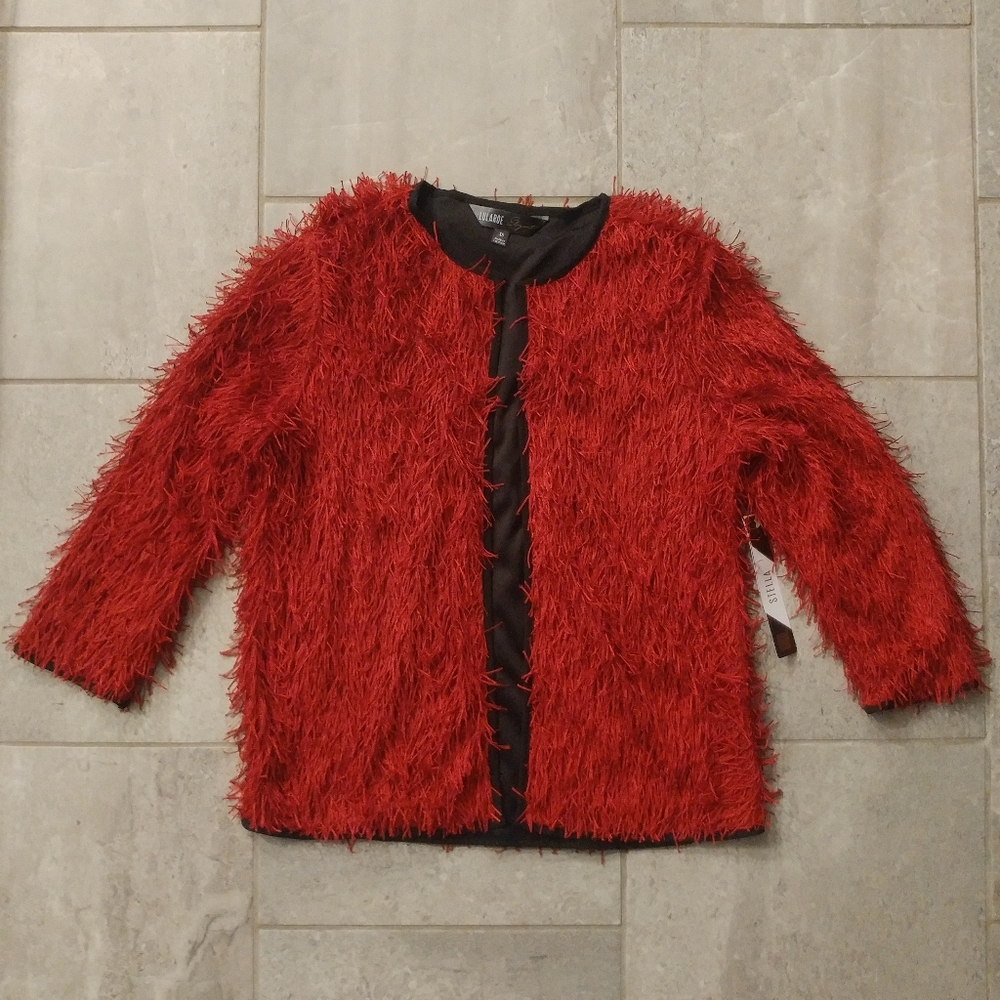 NEW Lularoe Red Fringe Stella Jacket XS